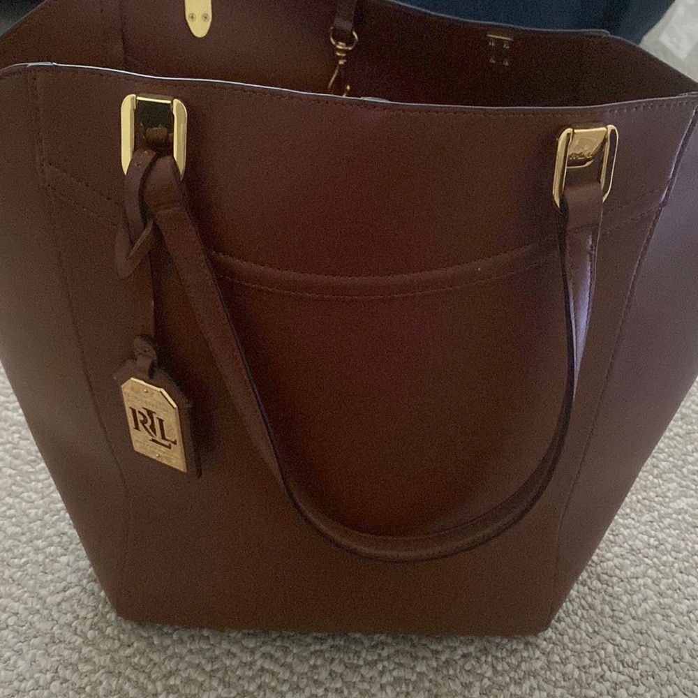 Ralph Lauren brown large tote bag